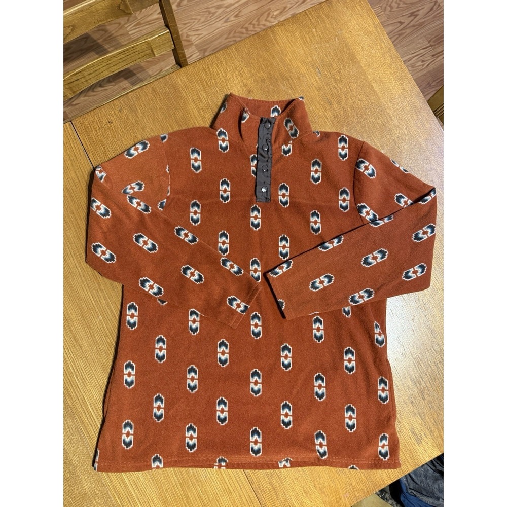 Wrangler As Real As Fleece Pullover Women XL Southwestern Aztec Snap Mock Neck - Picture 2 of 7